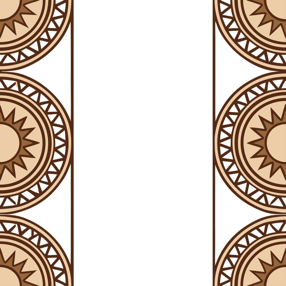 Vintage tribal seamless pattern with traditional motifs and earthy tones for cultural designs concept as Traditional vintage tribal pattern featuring classic motifs and earthy tone Seamless Set vector