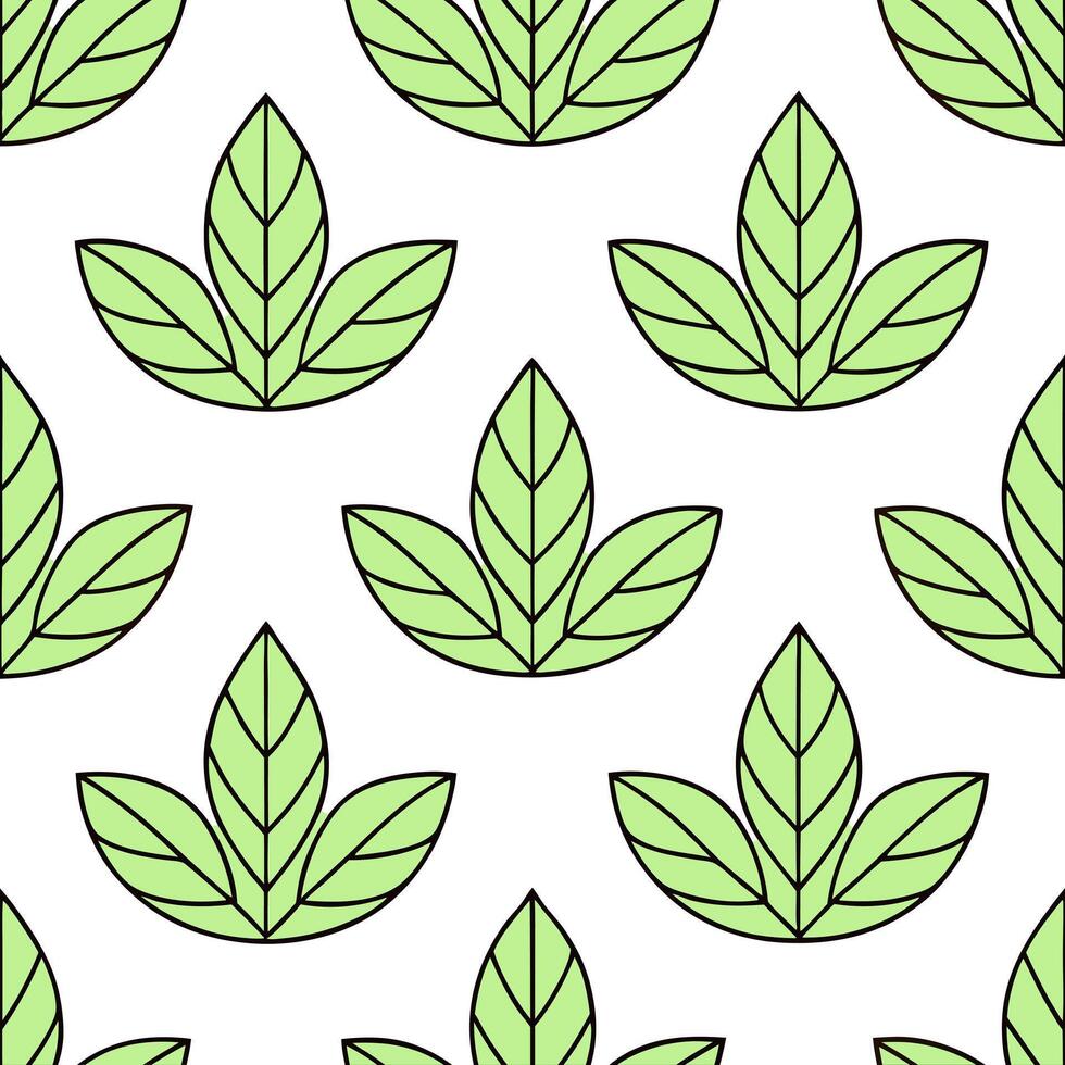 Spring leaves seamless pattern with elegant symmetry and balanced designs for refined luxurious decor concept as Elegant spring leaves pattern with symmetrical designs and balanced Seamless Set vector