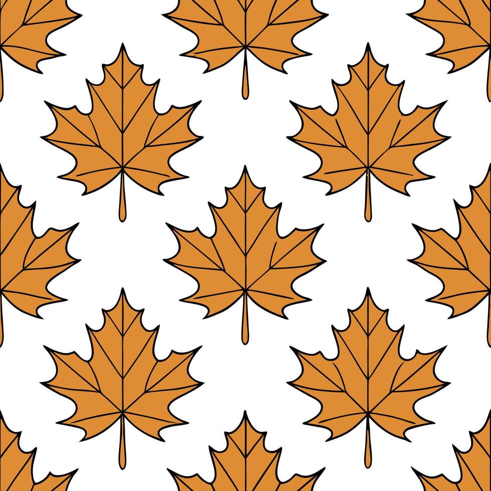 Thanksgiving leaves seamless pattern with layered textures and a variety of autumn leaf types for an intricate detailed fall look concept as Detailed Thanksgiving pattern with laye Seamless Set vector