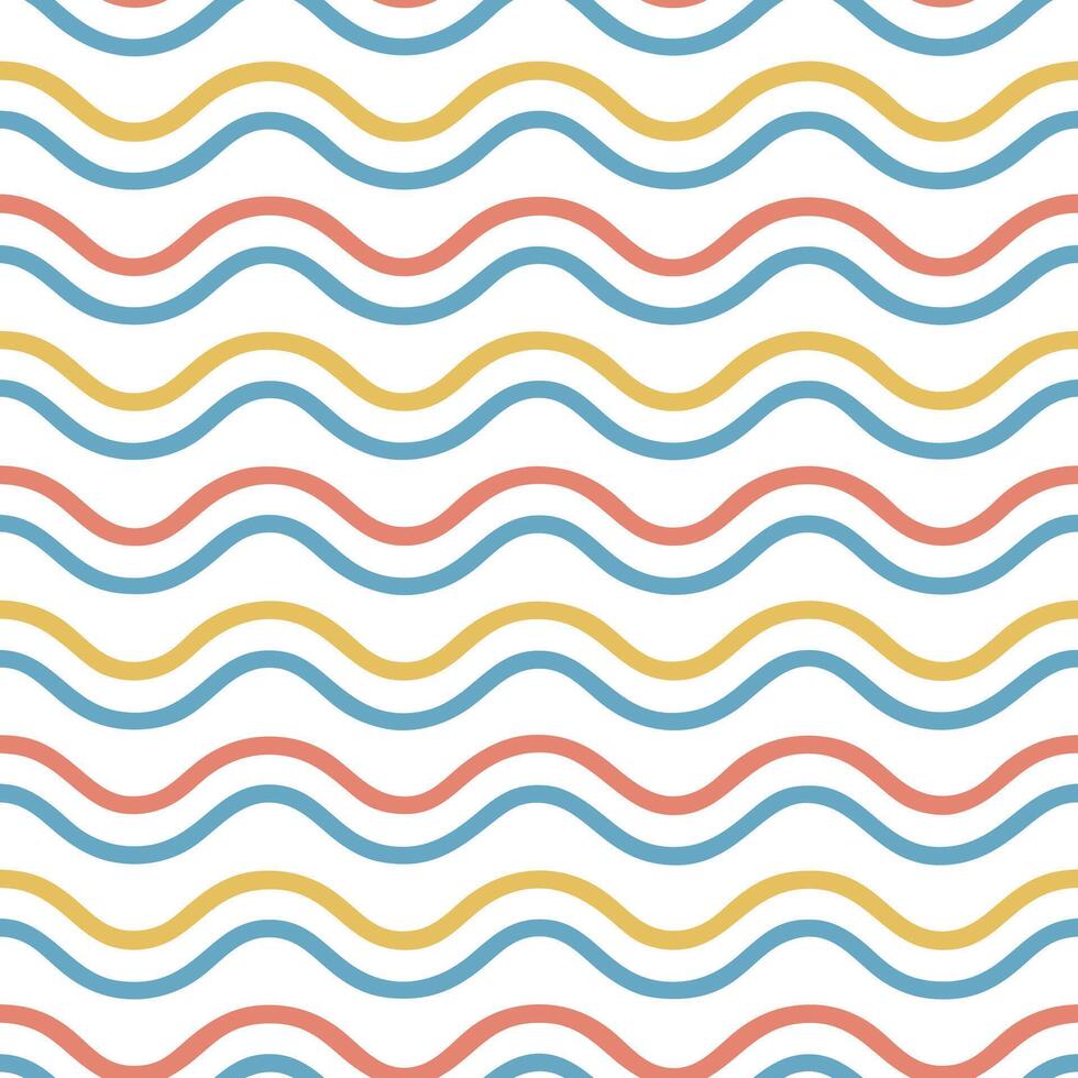 Abstract summer waves seamless pattern with artistic wave shapes and vibrant hues for creative beach designs concept as Artistic summer wave pattern with abstract shapes and vibran Seamless Set vector