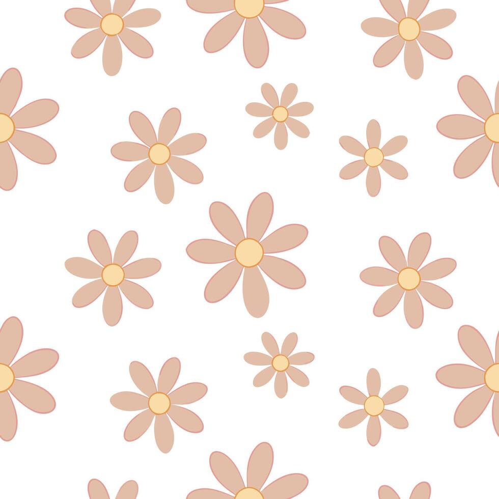 Soft summer flowers seamless pattern with delicate petals and pastel tones for a tranquil peaceful design concept as Peaceful summer flowers pattern with soft petals and pastel ton Seamless Set vector
