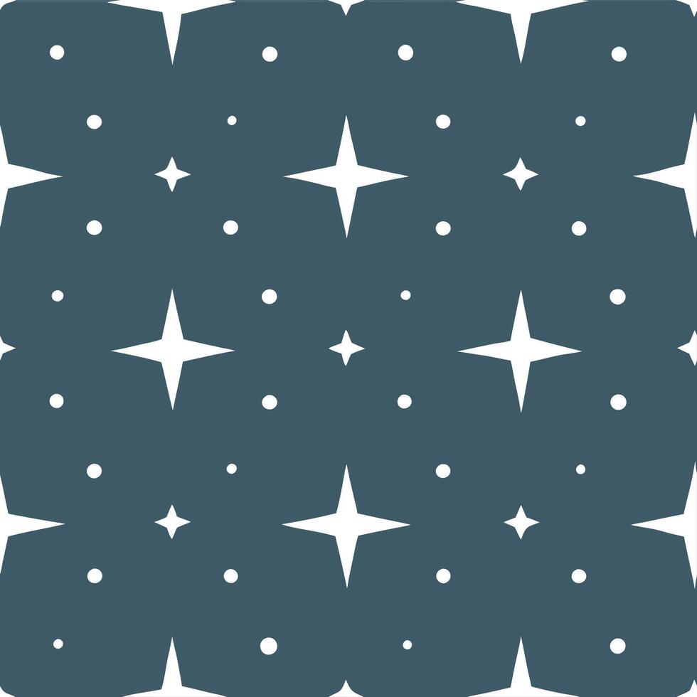 Winter nights seamless pattern with snowy hills distant mountains and sparkling stars for a peaceful remote winter landscape concept as Remote winter night pattern with snowy hills Seamless Set vector