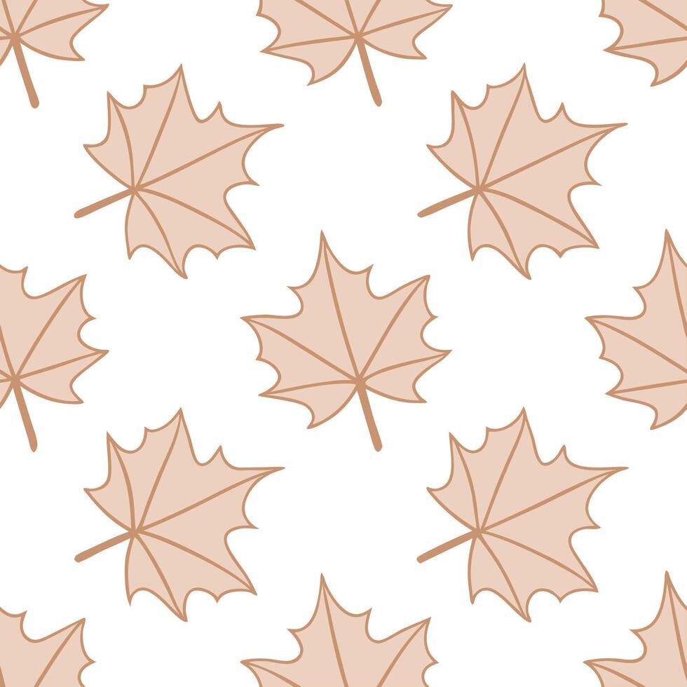 Thanksgiving leaves seamless pattern with soft muted tones and gentle leaf shapes for a subtle cozy autumn vibe concept as Cozy Thanksgiving pattern with soft muted tones and gentl Seamless Set vector