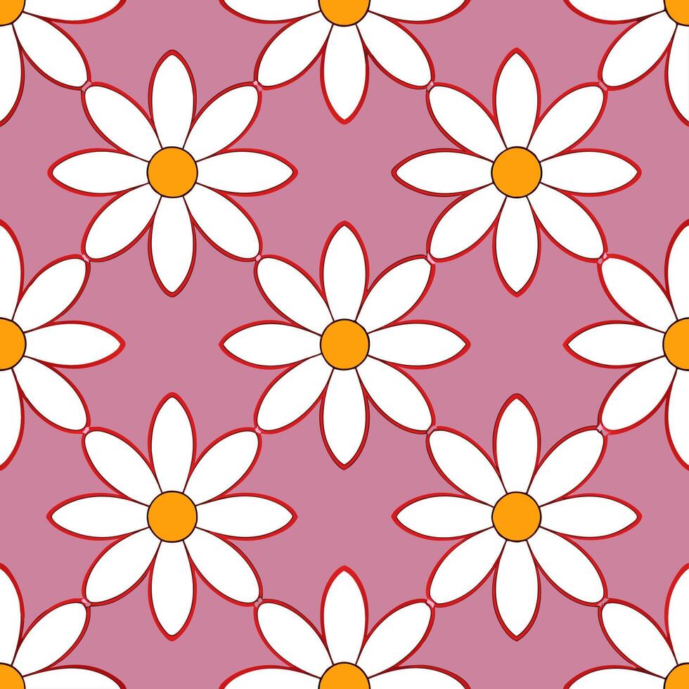 Bold summer flowers seamless pattern with oversized blooms and contrasting colors for dramatic designs concept as Dramatic summer flowers pattern with oversized blooms and bold col Seamless Set vector