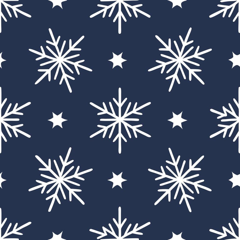 Winter nights seamless pattern with moonlit snow starry skies and icy textures for a cool magical winter night design concept as Cool winter night pattern with moonlit snow starry Seamless Set vector