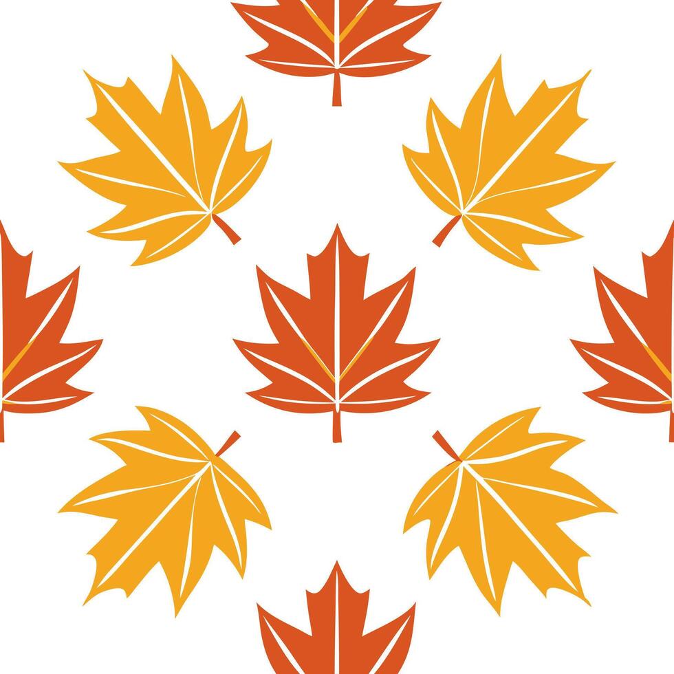Thanksgiving leaves seamless pattern with vibrant fall colors and scattered leaf designs for an energetic festive vibe concept as Energetic Thanksgiving pattern with vibrant fall c Seamless Set vector