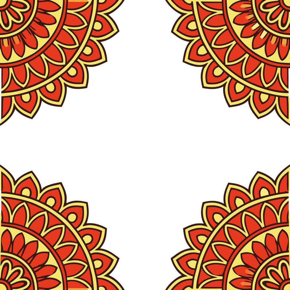 Cultural prints seamless pattern with intricate designs and rich warm colors for a festive cultural atmosphere concept as Intricate designs and warm colors in cultural prints for a Seamless Set vector