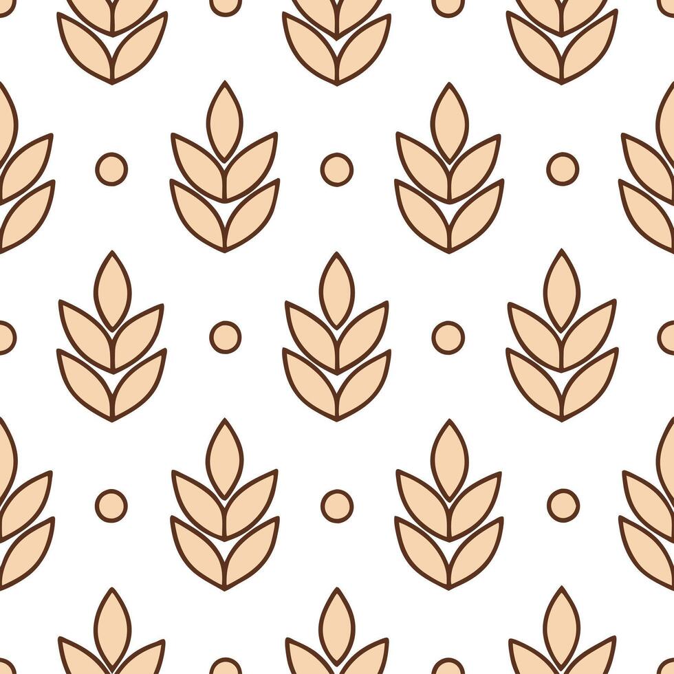 Local motifs seamless pattern with rustic elements and subtle color variations for a cozy cultural design concept as Rustic elements in local motifs with subtle color variations fo Seamless Set vector