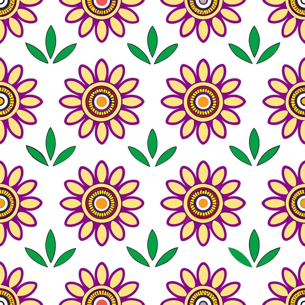 Folk art seamless pattern with folk inspired animals and vibrant floral designs for a lively cultural aesthetic concept as Lively folk art pattern with folk inspired animals and fl Seamless Set vector