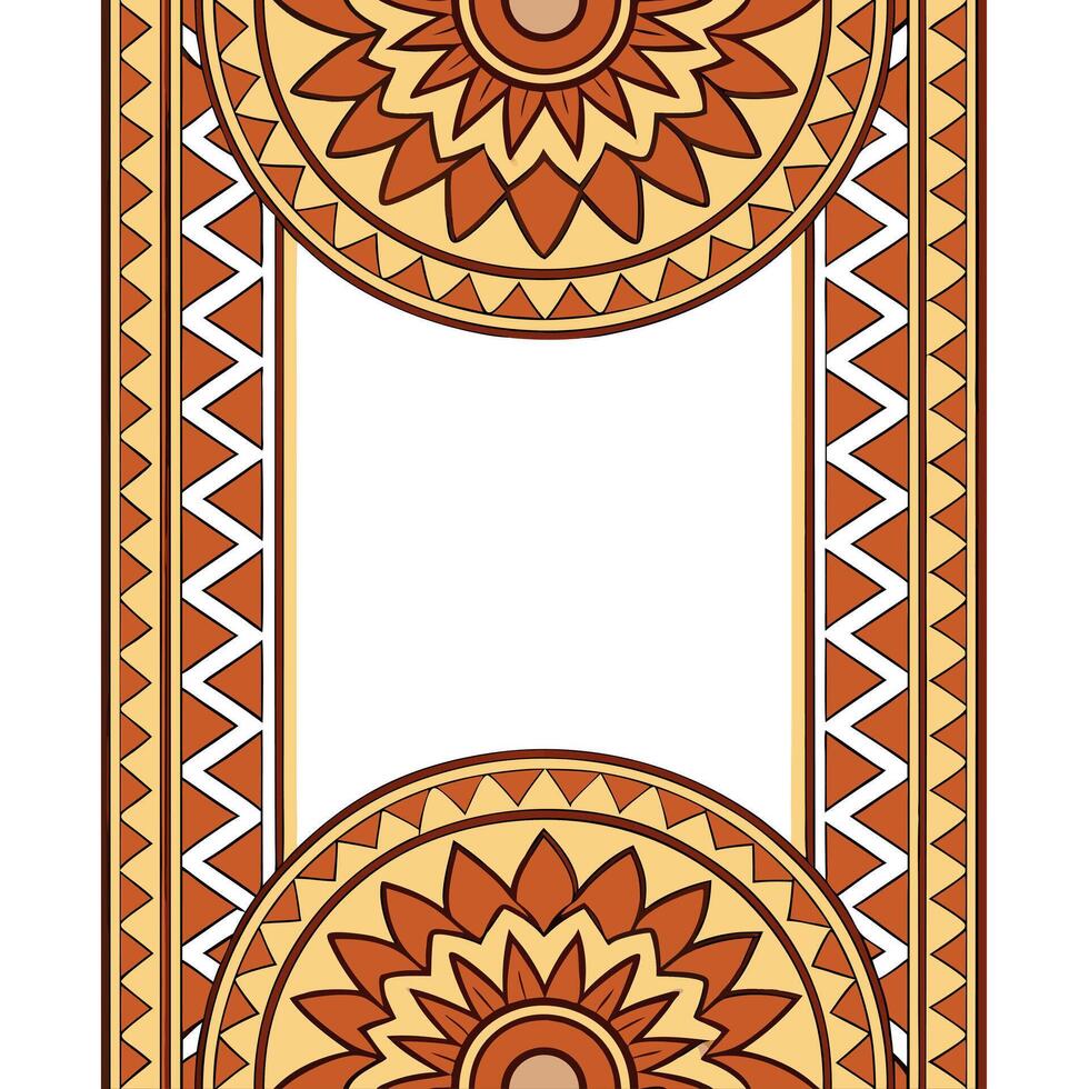 Traditional textiles seamless pattern with abstract tribal motifs and earthy colors for a modern tribal aesthetic concept as Abstract tribal motifs and earthy tones in traditional Seamless Set vector