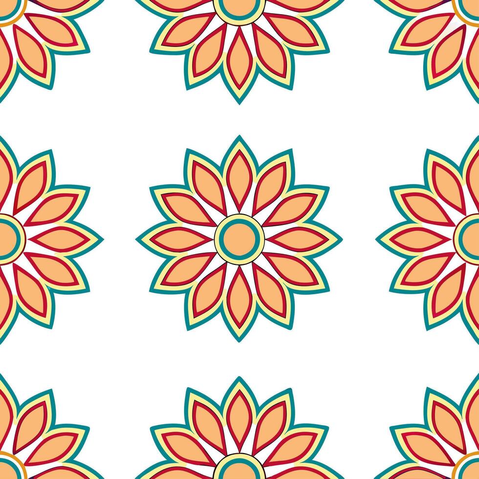 Cultural embroidery seamless pattern with intricate floral motifs and vibrant threads for a colorful artistic aesthetic concept as Intricate cultural embroidery design with vibrant Seamless Set vector