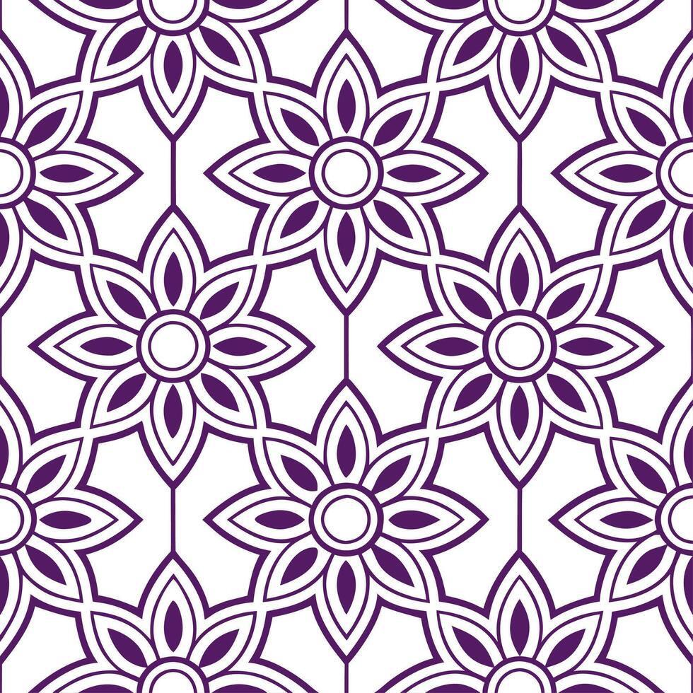 Traditional textiles seamless pattern with floral and geometric fusion for a unique cultural fusion aesthetic concept as Fusion of floral and geometric patterns in traditional text Seamless Set vector