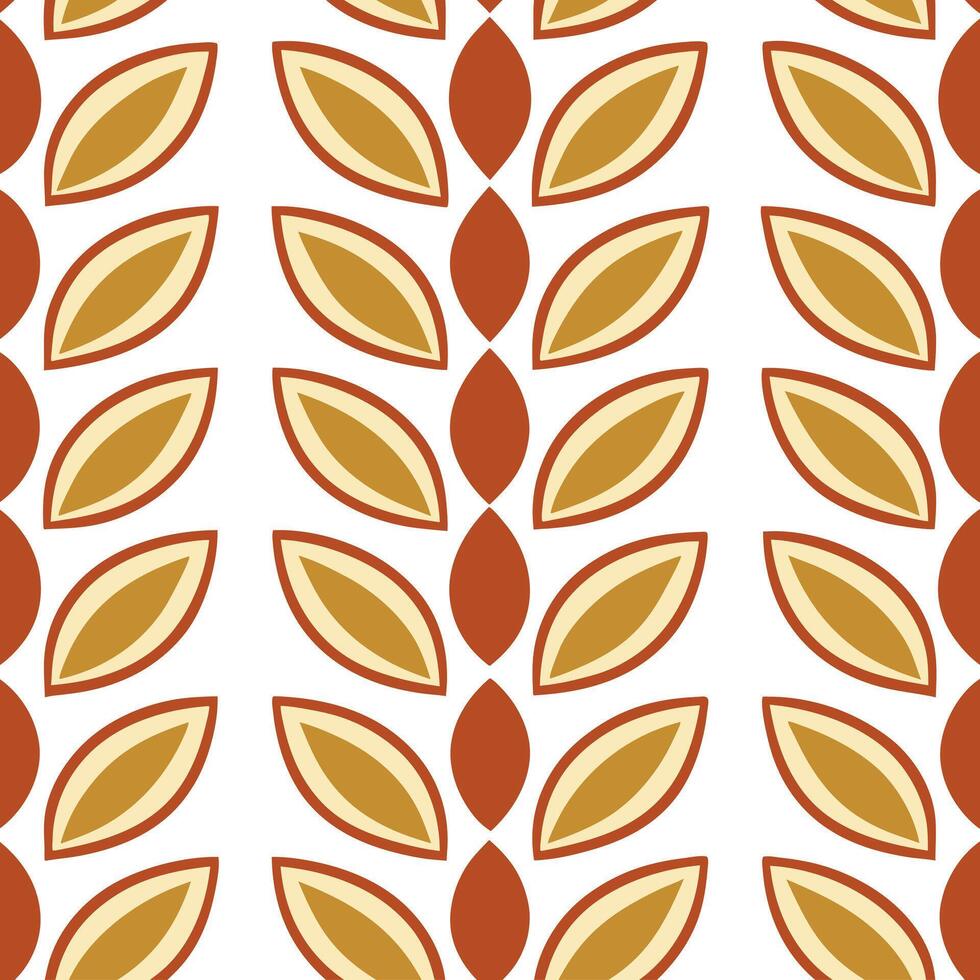 Thanksgiving leaves seamless pattern with warm gold orange and red leaves for a rich harvest inspired fall design concept as Rich Thanksgiving pattern with warm gold orange and red Seamless Set vector