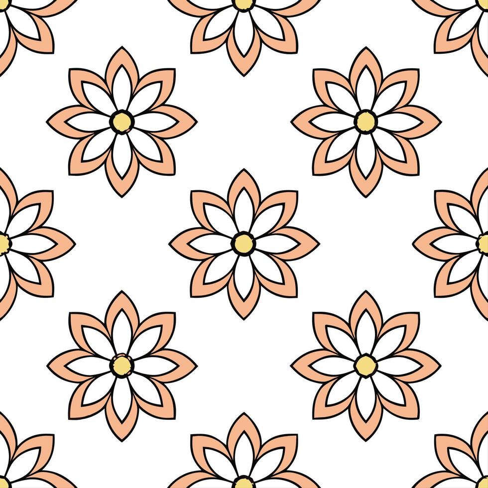 Cultural prints seamless pattern with floral designs and intricate detailing for a soft artistic cultural look concept as Soft floral designs in cultural prints with intricate deta Seamless Set vector