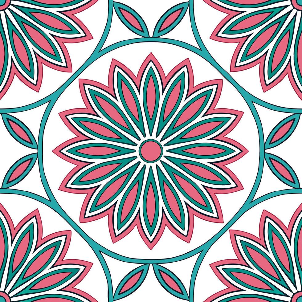 Traditional textiles seamless pattern with bright jewel tones and abstract ethnic shapes for a vibrant cultural style concept as Jewel tones and abstract ethnic shapes in tradition Seamless Set vector