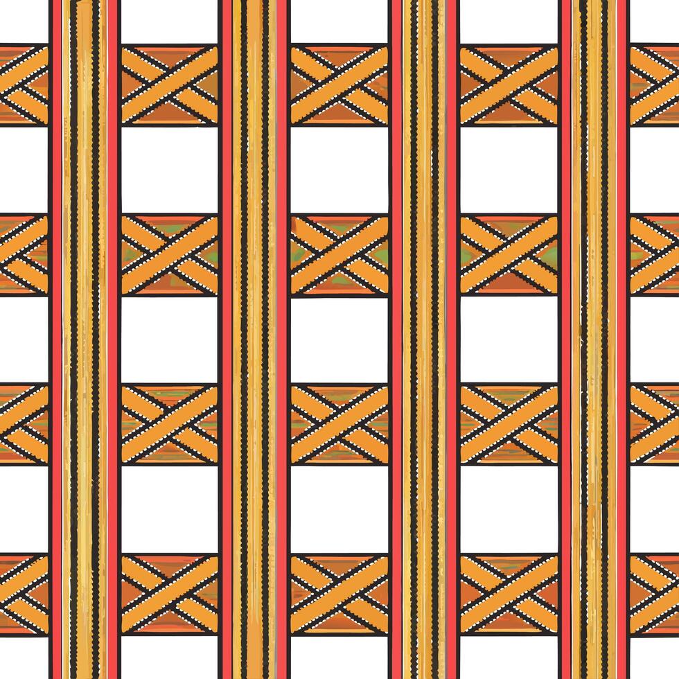 Traditional textiles seamless pattern with intricate woven designs and vibrant colors for a cultural aesthetic concept as Richly woven traditional textile patterns with vibrant col Seamless Set vector