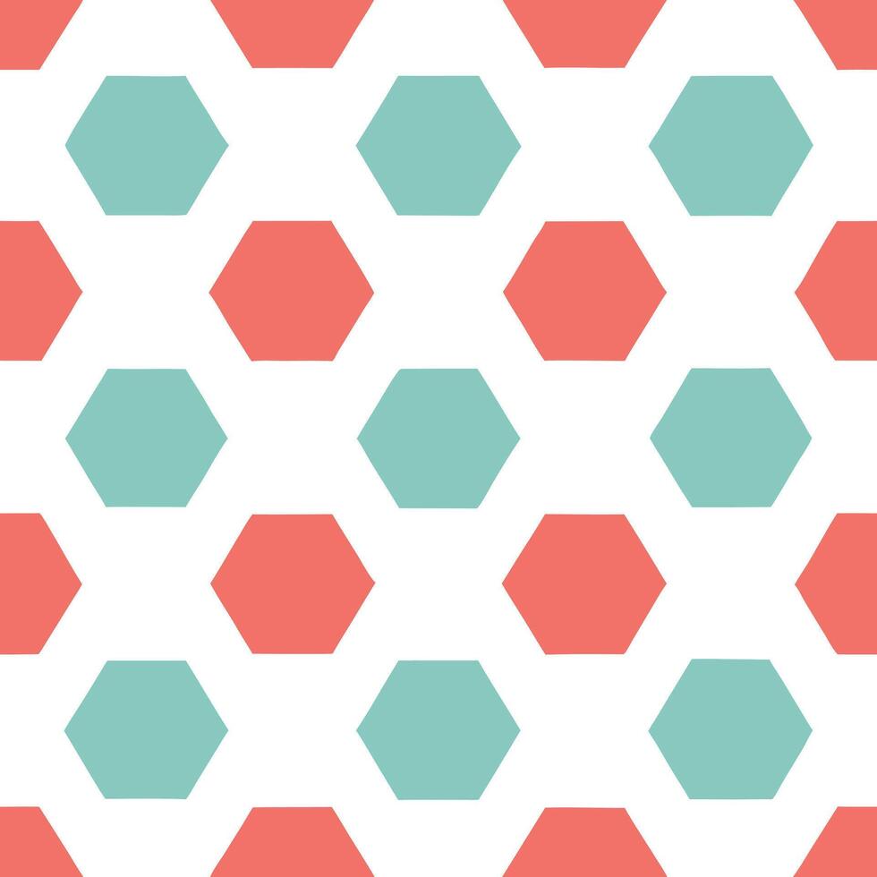 Retro polygon seamless pattern bold pastel colors on white background suitable for vibrant designs concept as Designing seamless tile with retro polygons in bold pastel colors on w Seamless Set vector