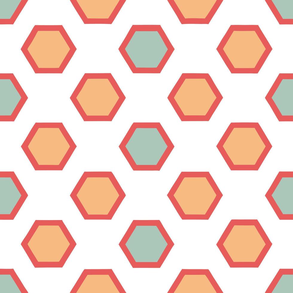 Pastel retro polygon seamless pattern soft hues on white background ideal for wedding invitations concept as Designing seamless tile with retro polygons in soft hues on white backg Seamless Set vector
