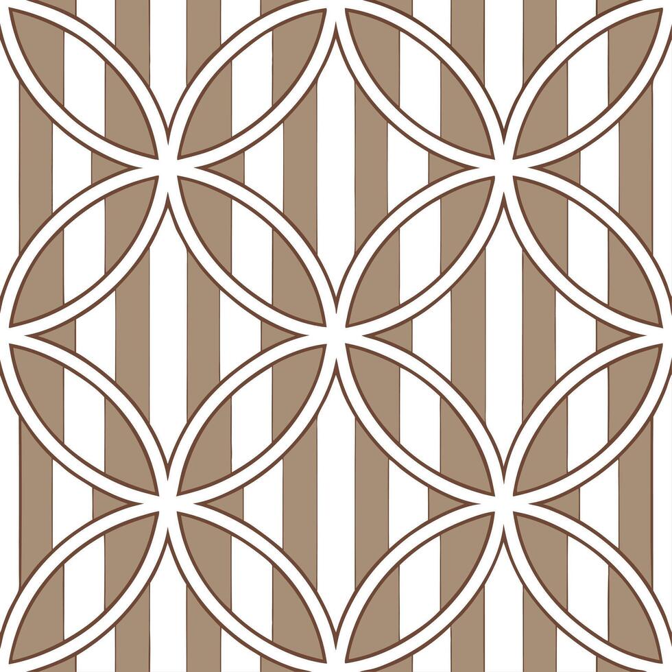 Create a seamless pattern featuring vintage stripes with Art Deco geometric shapes. concept as Design a repeating pattern that combines vintage stripes with geometric shapes charac Seamless Set vector