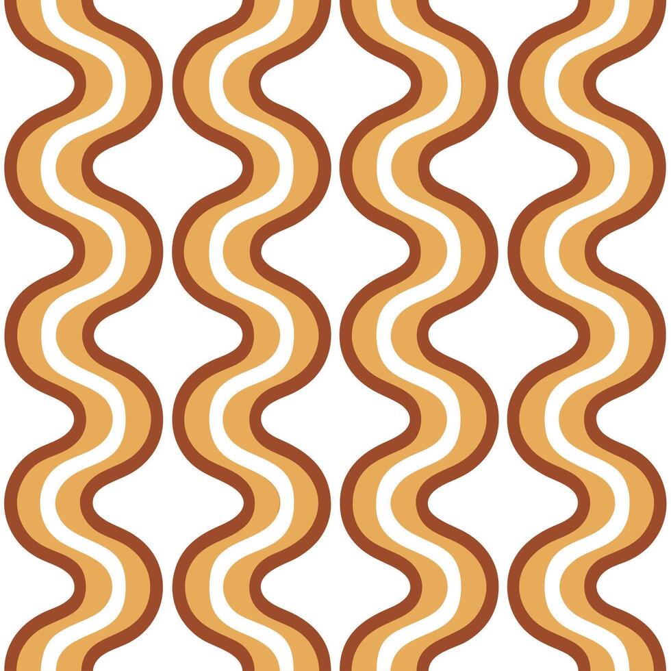Design a seamless pattern combining retro gradient waves with abstract shapes in earthy tones for a modern vintage fusion. concept as Create a repeating pattern that merges flowing Seamless Set vector