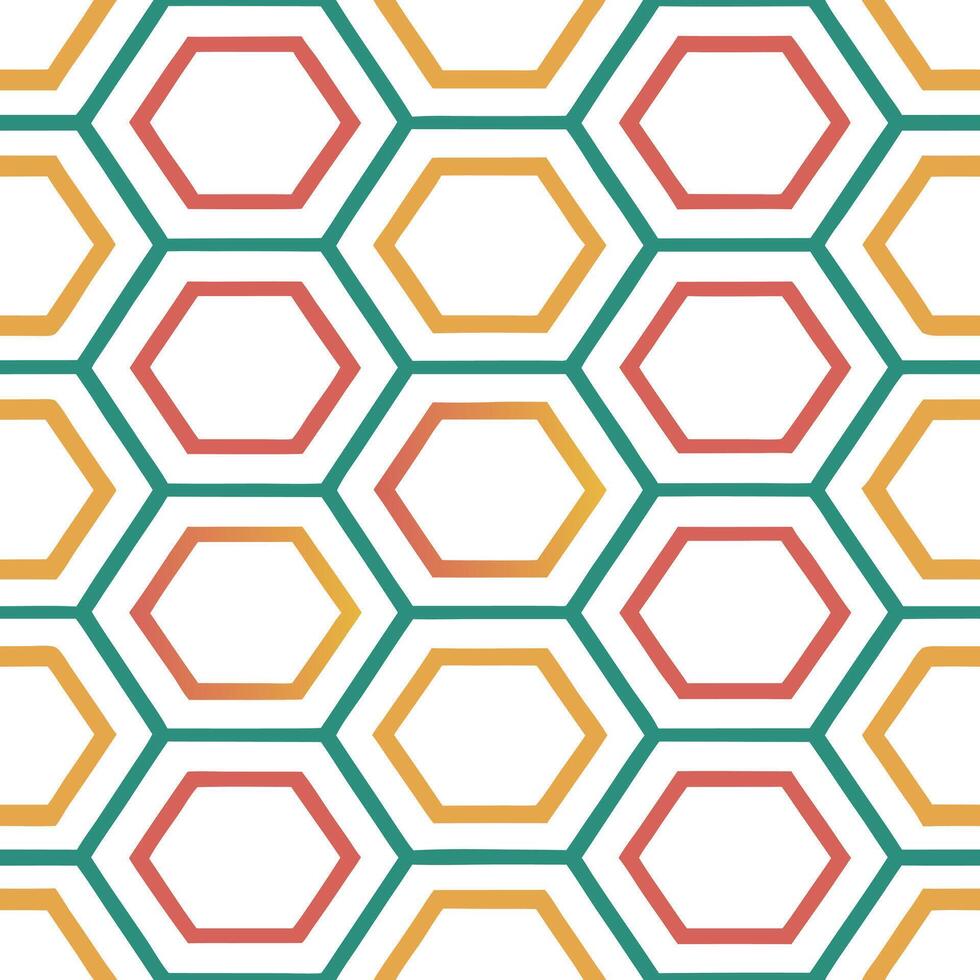 Retro polygon seamless tile pattern vibrant colors isolated white background ideal for modern textiles concept as Creating seamless tile pattern featuring retro geometric polygons Seamless Set vector