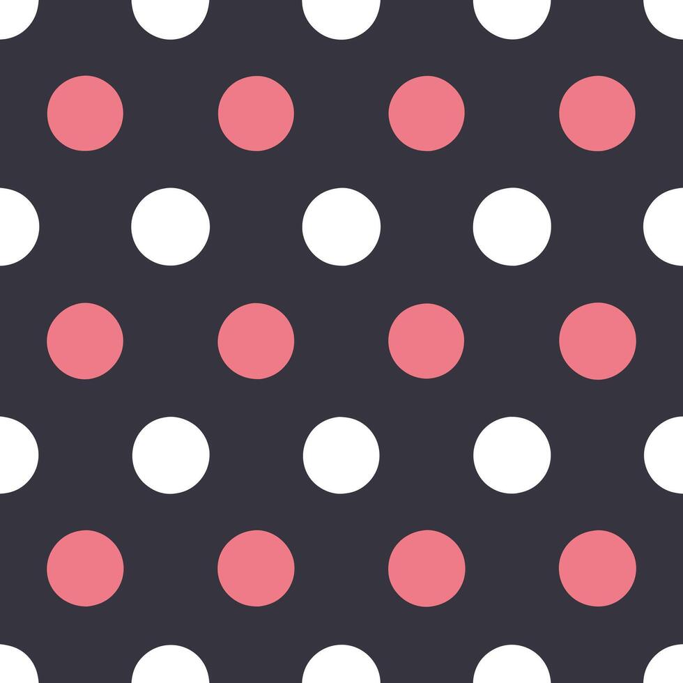 Illustrate a seamless pattern featuring retro gradient polka dots on a dark background for a playful yet sophisticated look. concept as Design a repeating pattern with vibrant grad Seamless Set vector