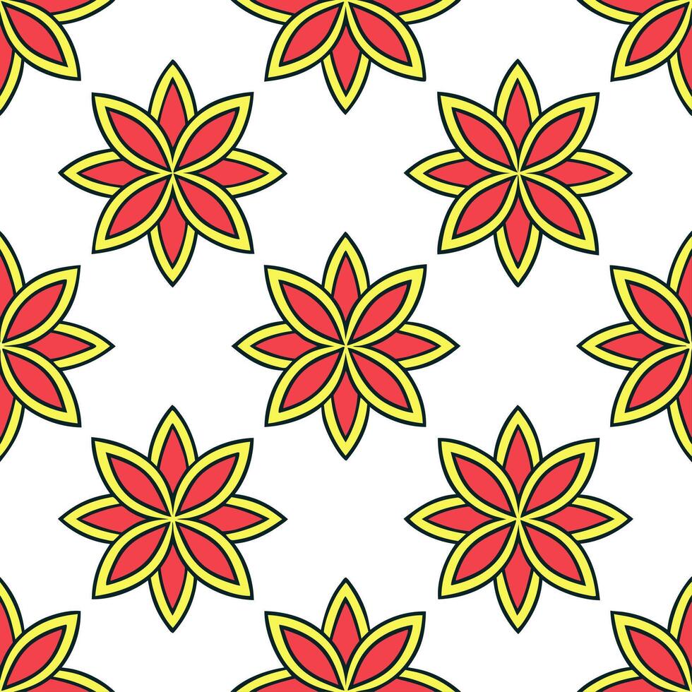 Ethnic graphics seamless pattern with abstract brush strokes and vibrant color palettes for a dynamic cultural look concept as Abstract brush strokes with vibrant colors in ethnic Seamless Set vector