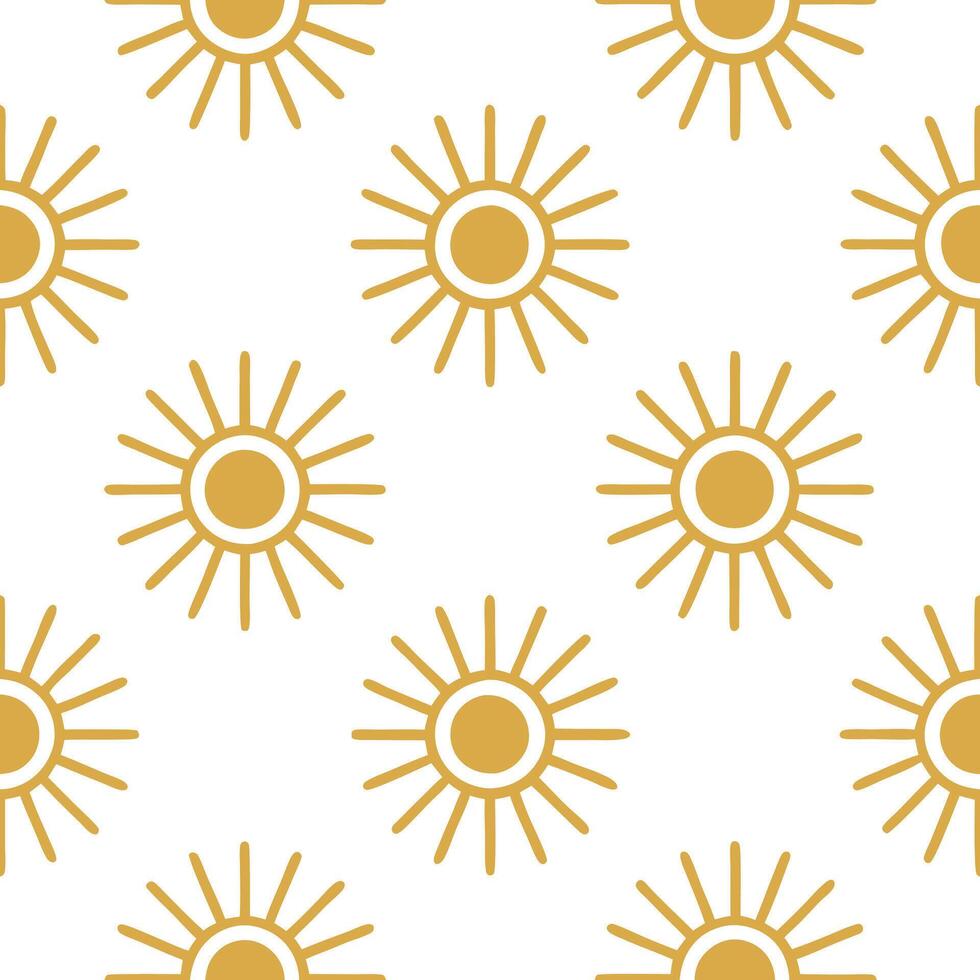 Golden sun rays seamless tile pattern with highlights and soft hues symbolizing a rejuvenating spring morning concept as Golden sun rays with soft hues create a seamless spring til Seamless Set vector