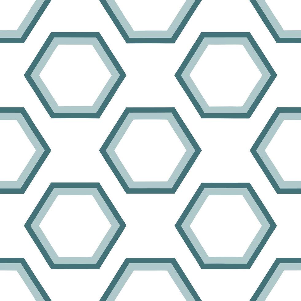 Retro polygon seamless pattern cool tones on white background ideal for calming designs concept as Designing seamless tile with retro polygons in cool tones on white background for Seamless Set vector