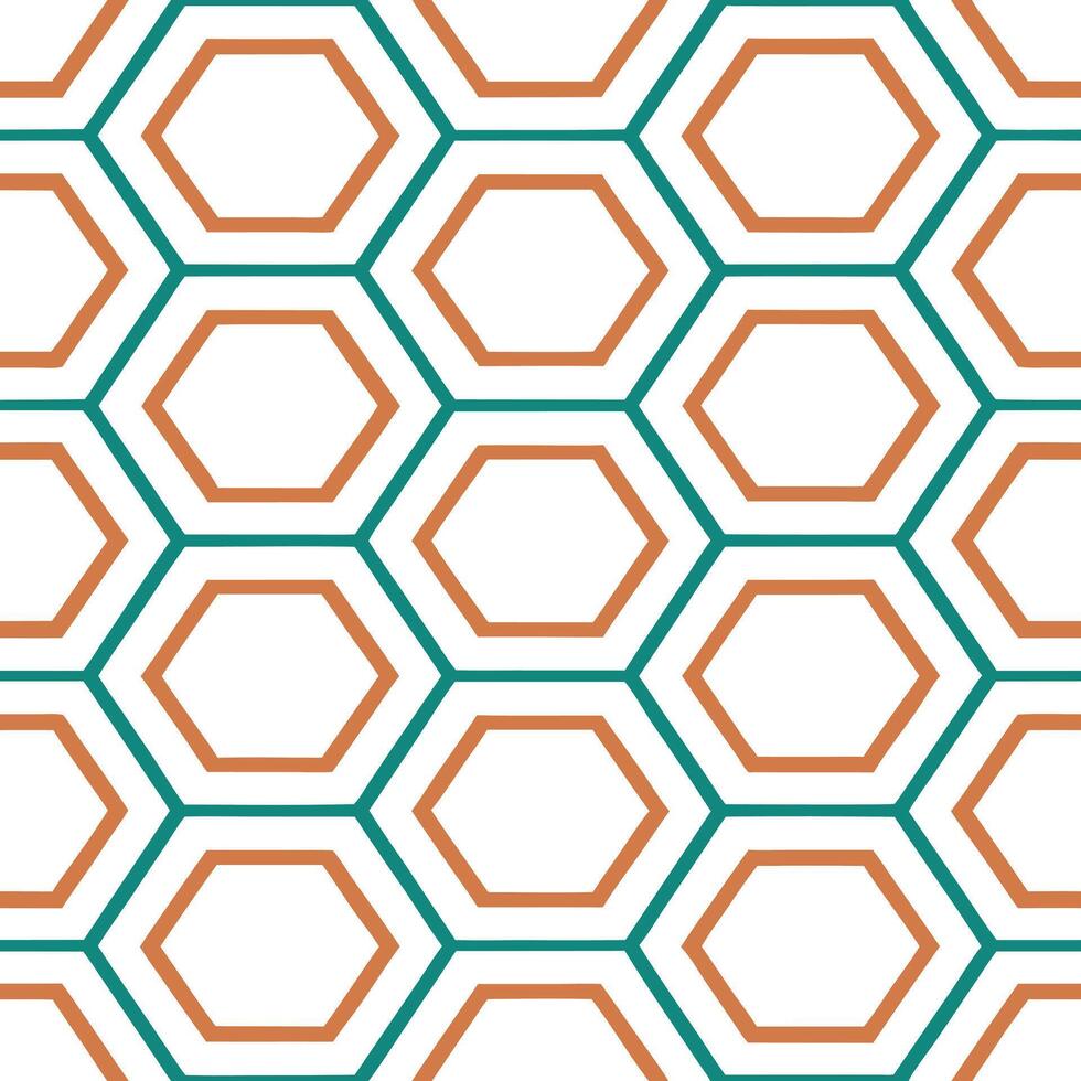 Retro polygon seamless tiles complementary colors on white background ideal for eye catching designs concept as Creating seamless tile with retro polygons in complementary colors o Seamless Set vector