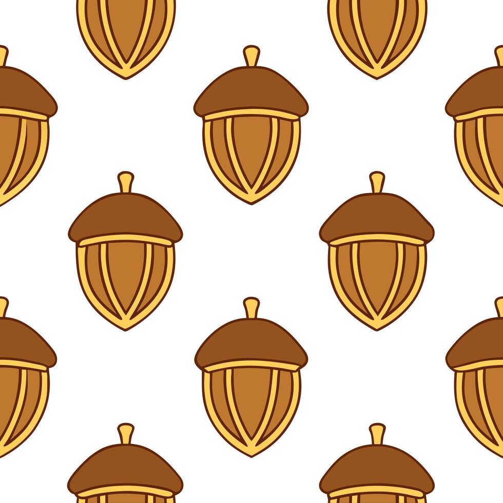 Golden acorns seamless tile pattern with rich brown tones and autumn inspired details concept as Rich brown acorns with golden accents create a seamless tile pattern perfect for au Seamless Set vector