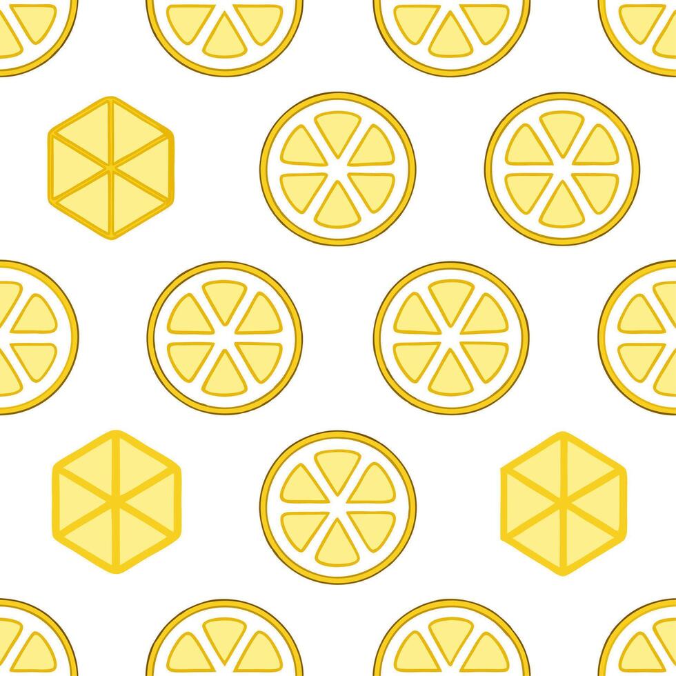 Cool lemonade and ice cubes seamless tile pattern with refreshing yellow hues for a hot summer day concept as Lemonade with ice cubes and refreshing yellow hues creates a seamless Seamless Set vector