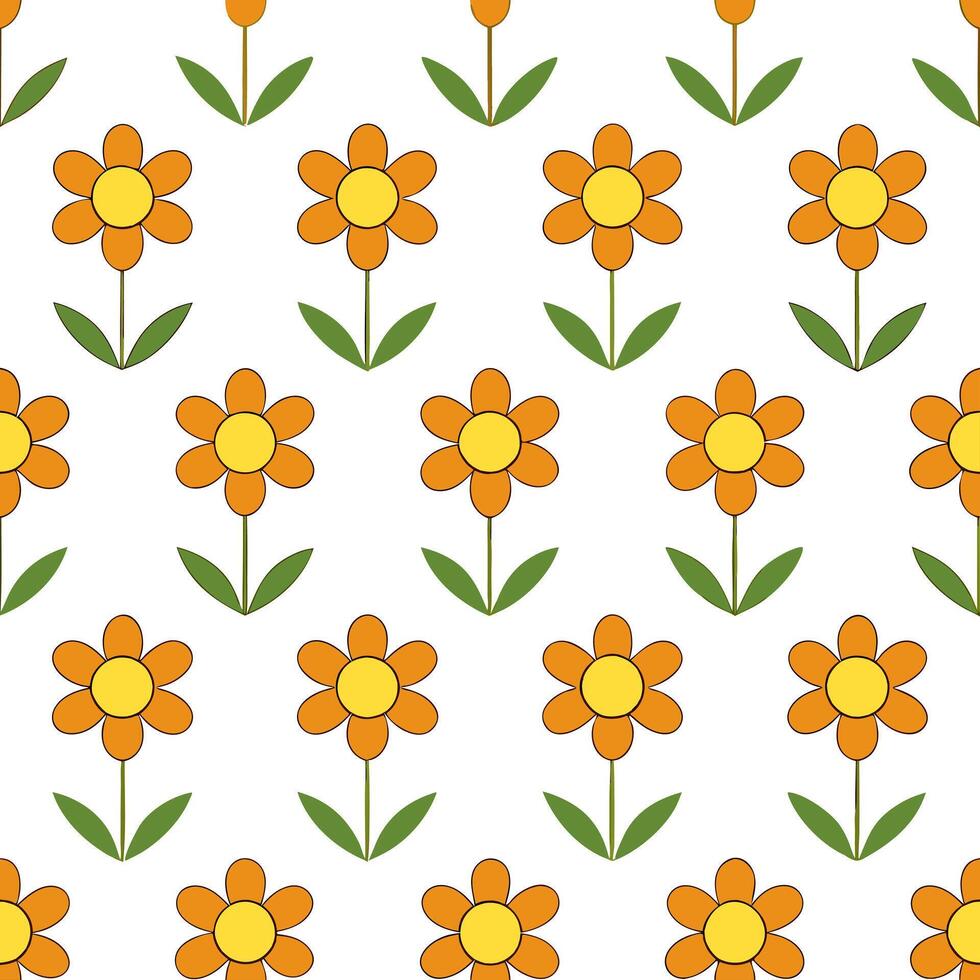 Sun kissed garden flowers seamless tile pattern with golden rays highlighting vibrant blooms concept as Golden sun rays highlight vibrant garden flowers creating a seamless tile pa Seamless Set vector