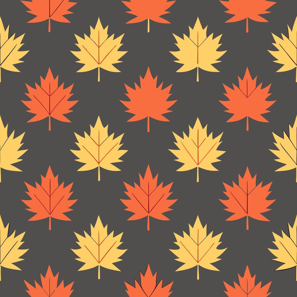 Autumn forest silhouette seamless tile pattern with dark trees and vibrant fall colors concept as Dark tree silhouettes and vibrant fall colors create an autumn forest seamless til Seamless Set vector