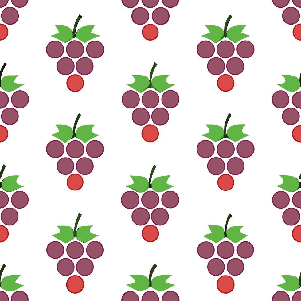 Bright juicy grapes seamless tile pattern with green purple and red hues for a refreshing summer touch concept as Grapes in green purple and red hues create a juicy seamless tile p Seamless Set vector