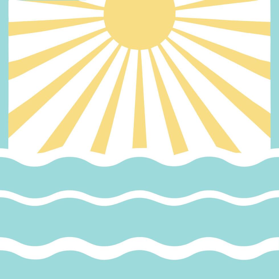 Sunny beach seamless tile pattern with soft sand gentle waves and bright sun rays concept as Soft sand gentle waves and sun rays create a sunny beach seamless tile pattern evoking Seamless Set vector