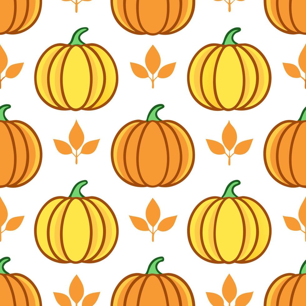 Warm pumpkin patch seamless tile pattern with assorted pumpkins gourds and fall accents concept as Assorted pumpkins and gourds with fall accents create a warm pumpkin patch seamle Seamless Set vector