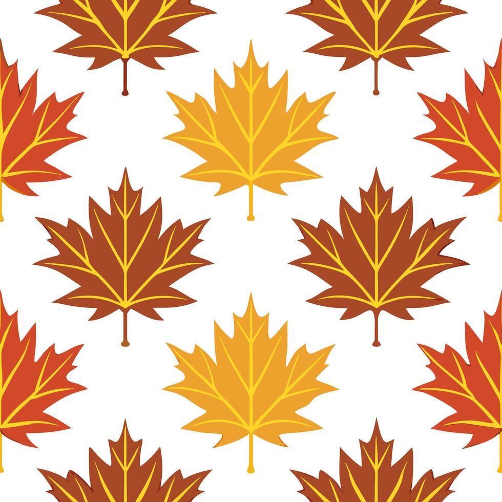 Cozy autumn cabin seamless tile pattern with pine trees leaves and warm lights concept as Pine trees colorful leaves and warm lights create a cozy autumn cabin seamless tile patter Seamless Set vector
