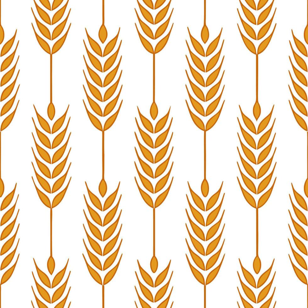 Golden harvest wheat seamless tile pattern with autumn textures and warm hues concept as Golden wheat stalks with autumn textures create a harvest wheat seamless tile pattern full Seamless Set vector