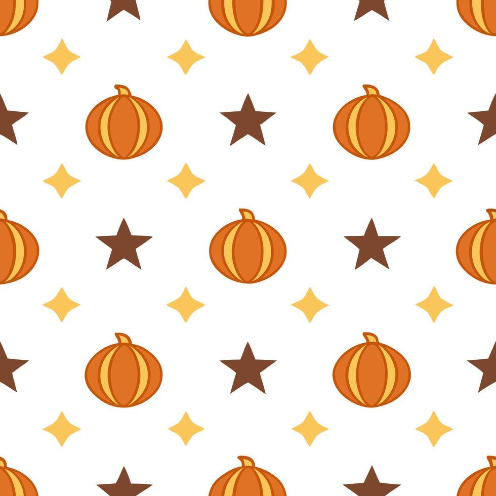 Rustic harvest moons and stars seamless tile pattern with warm autumn colors concept as Harvest moons and stars in warm autumn colors create a rustic seamless tile pattern perfect Seamless Set vector