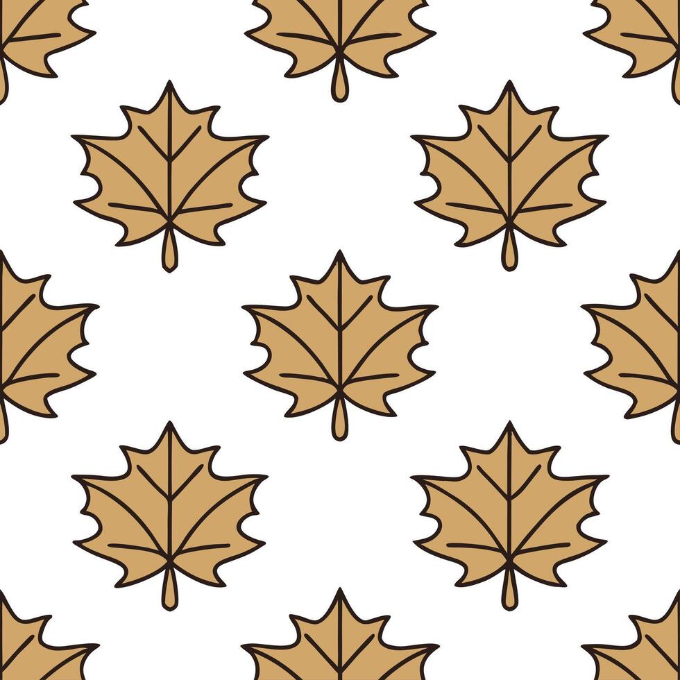 Rustic burlap and autumn leaves seamless tile pattern with natural textures and earthy tones concept as Natural burlap textures and earthy autumn leaves create a rustic seamless ti Seamless Set vector