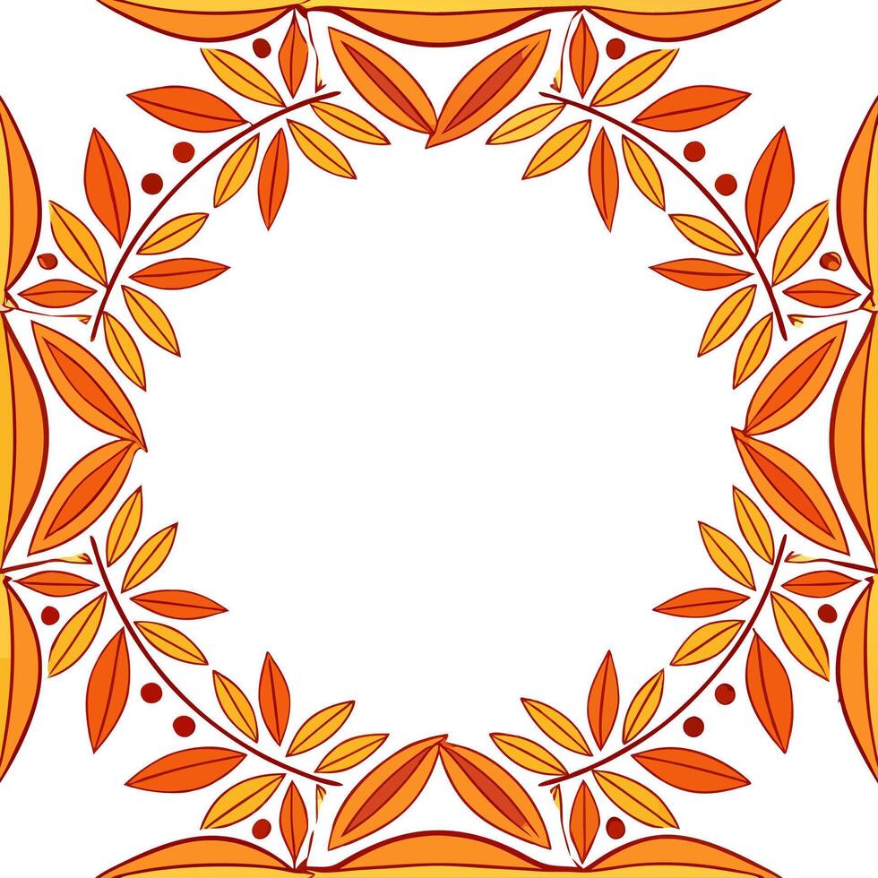 Rustic autumn wreath seamless tile pattern with colorful leaves and seasonal accents concept as Colorful autumn leaves and seasonal accents create a rustic autumn wreath seamless t Seamless Set vector