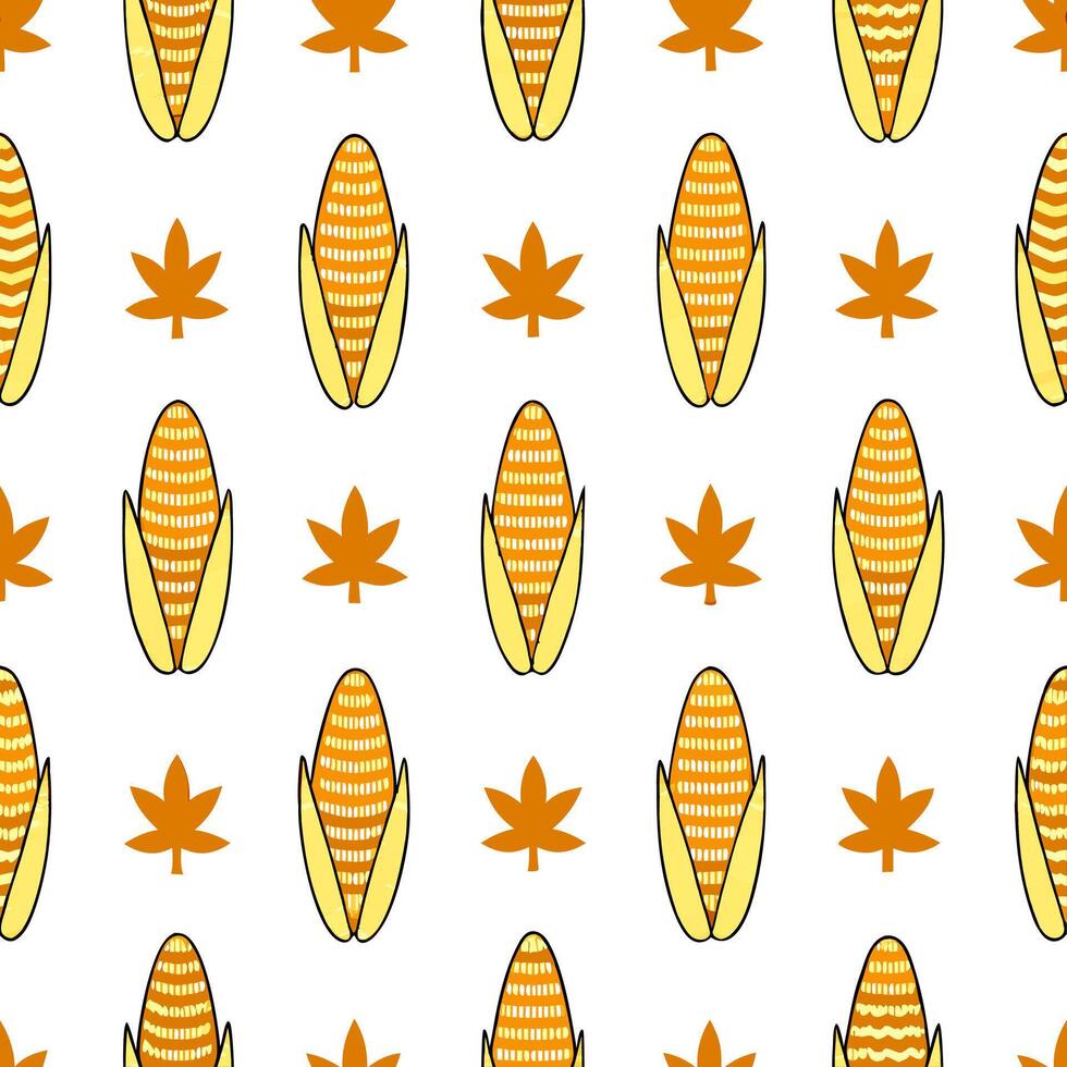 Autumn harvest basket seamless tile pattern with fruits vegetables and fall accents concept as Fruits vegetables and fall accents in a harvest basket create a seamless autumn tile Seamless Set vector