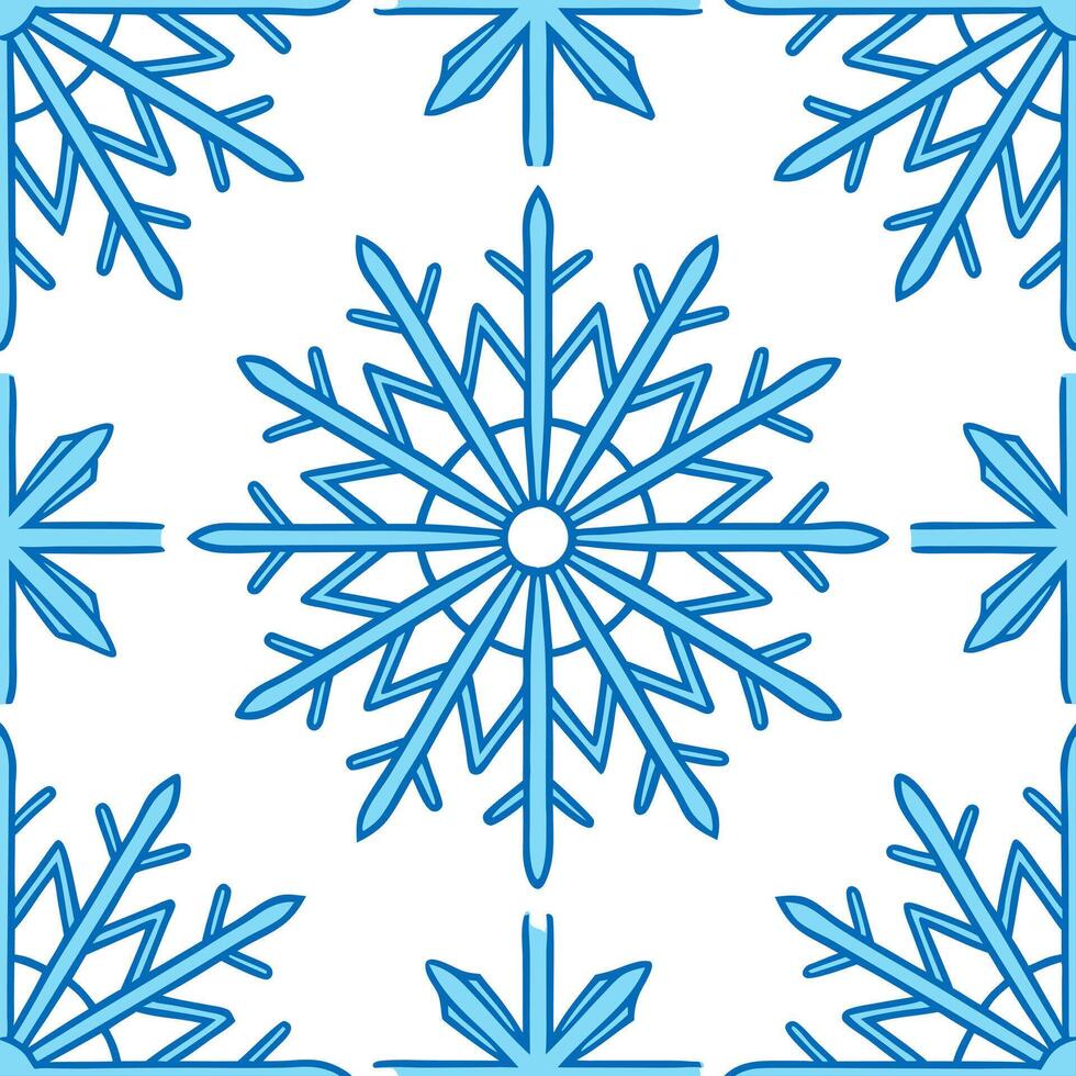 Icy blue frost seamless tile pattern with shimmering snowflakes and crystal accents concept as Shimmering snowflakes and crystal accents create an icy blue frost seamless tile patt Seamless Set 2 vector