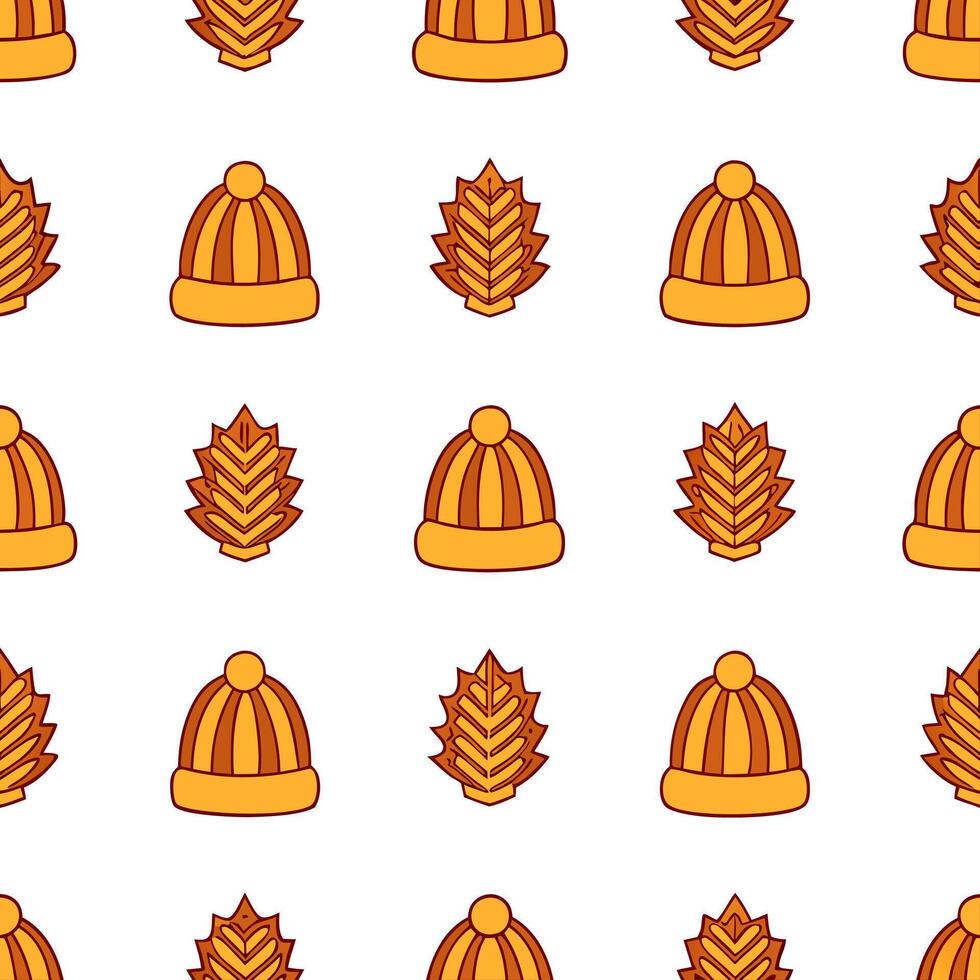Cozy knitted blanket and pinecone seamless tile pattern with warm autumn tones concept as Warm toned knitted blankets paired with pinecones create a cozy seamless tile pattern perf Seamless Set vector