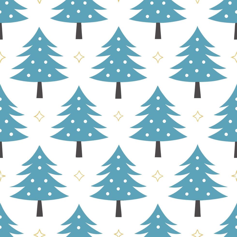 Enchanting winter forest seamless tile pattern with snow covered trees and twinkling lights concept as Snow covered trees and twinkling lights create an enchanting winter forest se Seamless Set vector