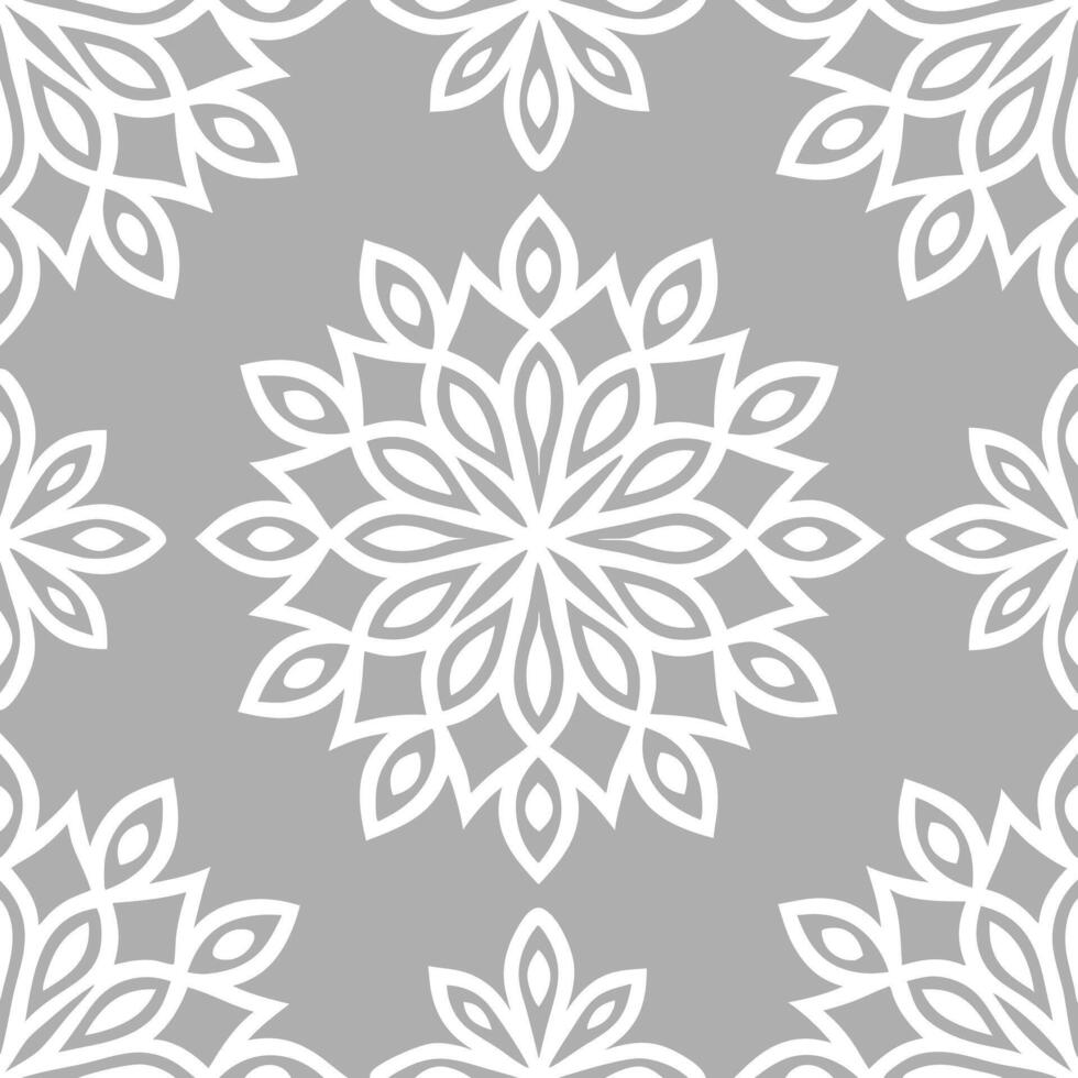 Elegant snowflake lace seamless tile pattern with intricate patterns and soft white tones concept as Intricate lace like snowflakes with soft white tones create an elegant seamless Seamless Set vector
