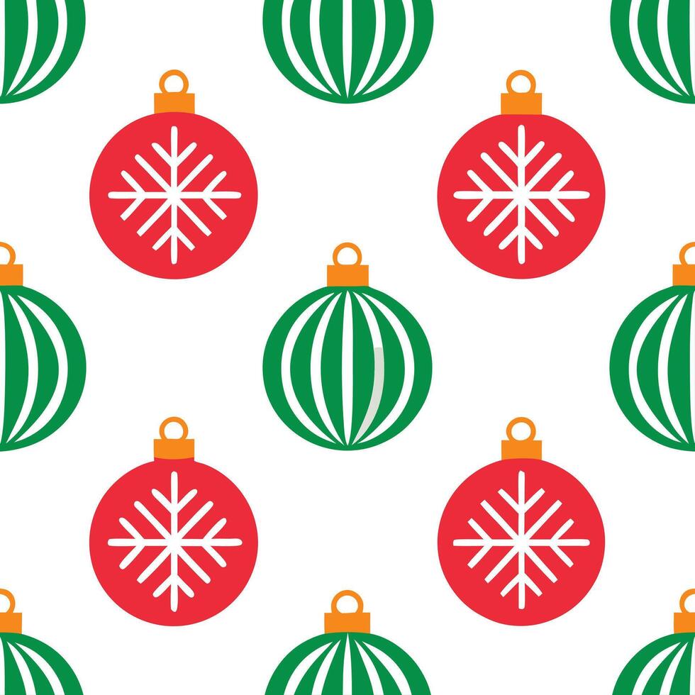 Classic Christmas ornament seamless tile pattern with vibrant colors and festive designs concept as Vibrant Christmas ornaments create a classic seamless tile pattern with festive Seamless Set vector