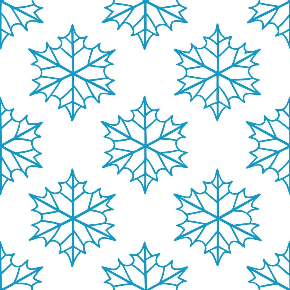Icy frost leaf seamless tile pattern with delicate snowflakes and cool blue accents concept as Delicate snowflakes on icy frost leaves create a seamless tile pattern with cool blue Seamless Set vector
