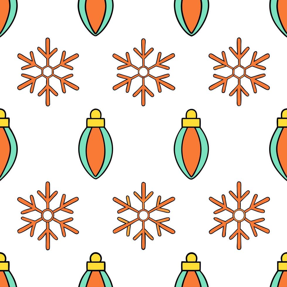 Cozy holiday lights and snowflake seamless tile pattern with warm glowing accents concept as Warm glowing holiday lights paired with snowflakes create a cozy seamless tile pattern Seamless Set vector